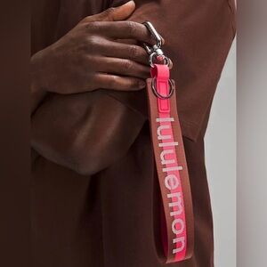 lululemon Brown & Desert Red Never Lost Keychain